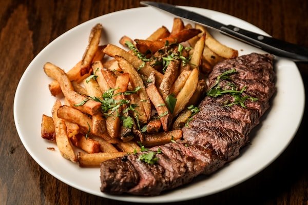 Dry-aged sirloin with fries